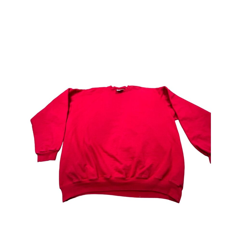 VTG Hanes Ultimate Print Pro Mens XL Red Sweatshirt Adult Cotton Polyester Blend